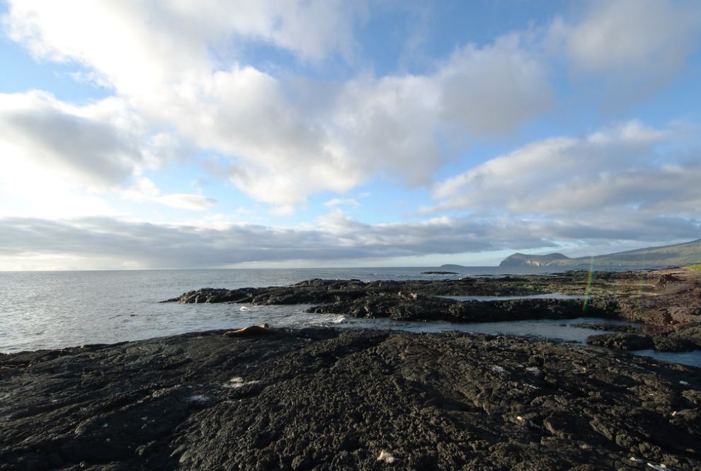 View of Santiago Island landscape.