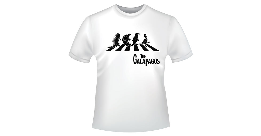 T-shirt with Galapagos iconic animals
