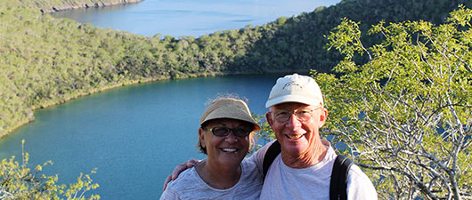 Couple in the Galapagos Islands